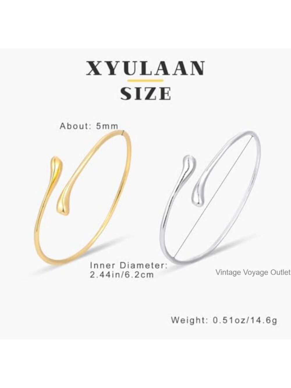 Adjustable Gold Plated Cuff Bracelet Set for Women Minimalist Arm Cuff Jewelry